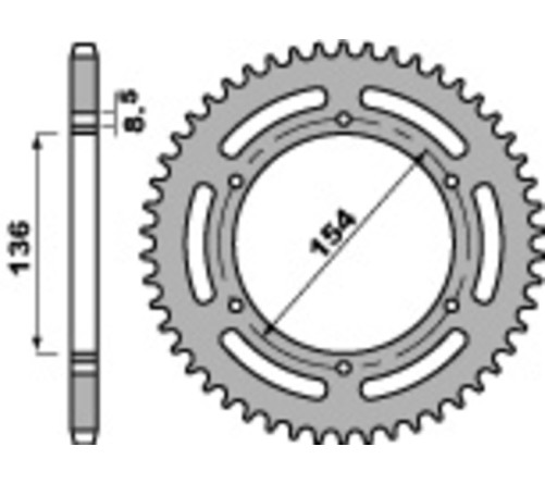 Couronne PBR acier C45 standard 4546 - 520 - 1075353001