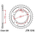 Couronne JT SPROCKETS acier standard 1316 - 520