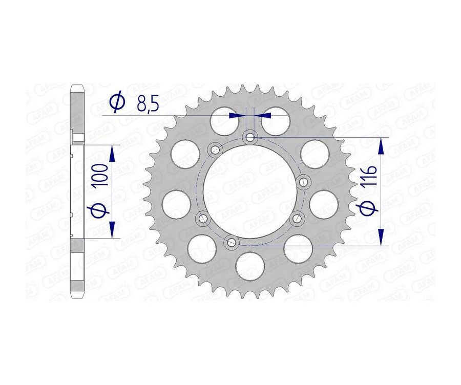 Couronne AFAM aluminium 93303 - 520