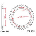 Couronne JT SPROCKETS acier standard 2011 - 530