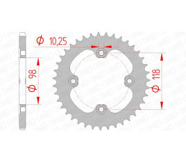 Couronne AFAM acier standard 92401 - 520 - 1074782002