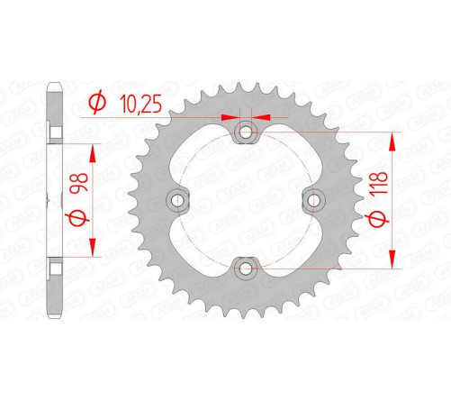 Couronne AFAM acier standard 92401 - 520 - 1074782002