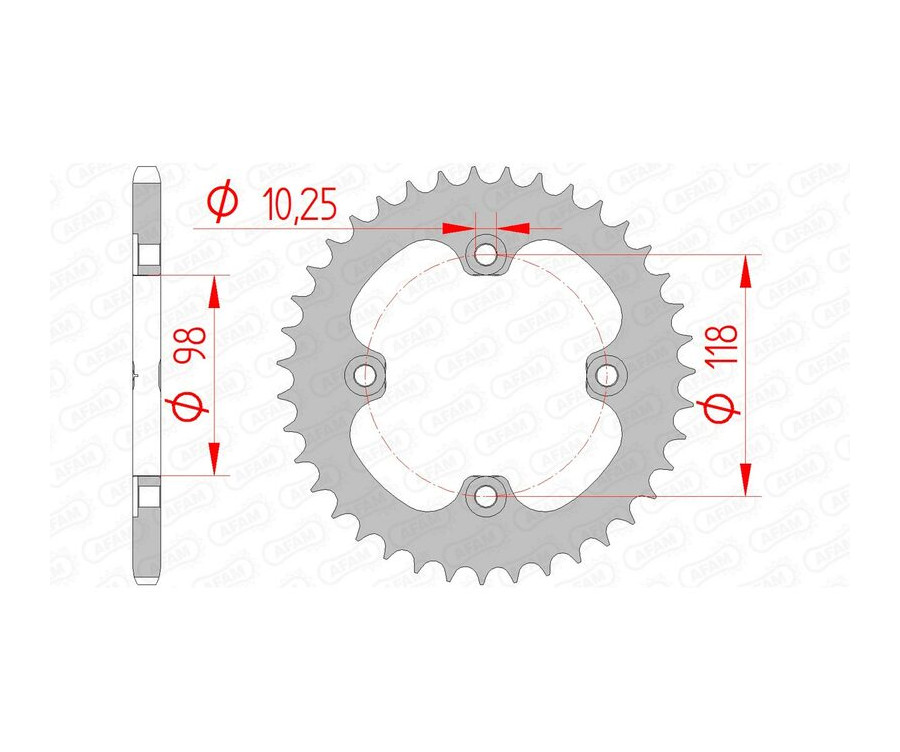 Couronne AFAM acier standard 92401 - 520