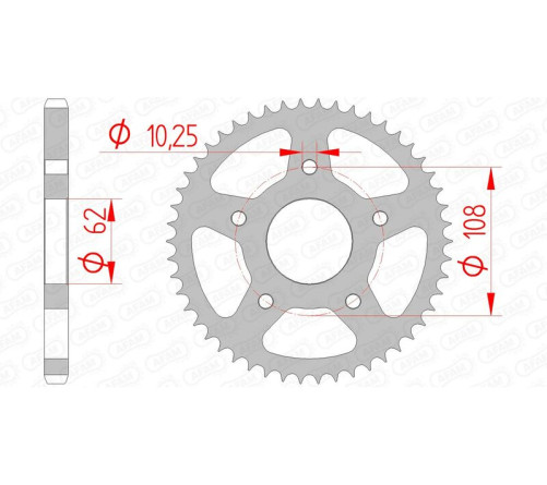 Couronne AFAM acier standard 47201 - 428 - 1074661001