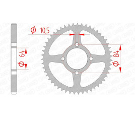 Couronne AFAM acier standard 14215 - 428 - 1074503001