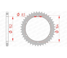 Couronne AFAM acier standard 12502 - 520 - 1074442002