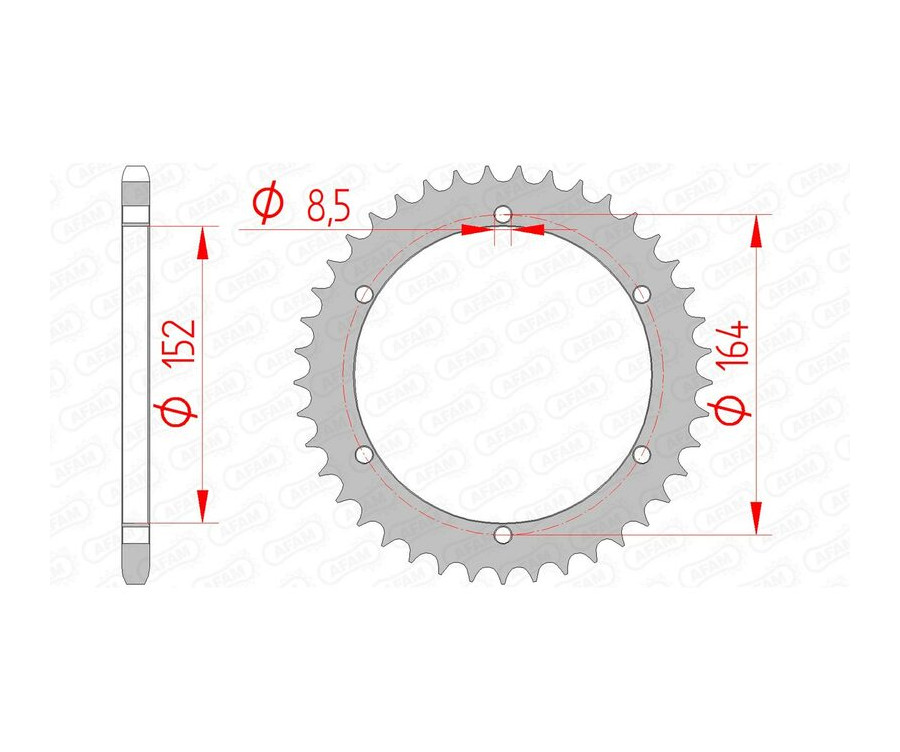 Couronne AFAM acier standard 12502 - 520