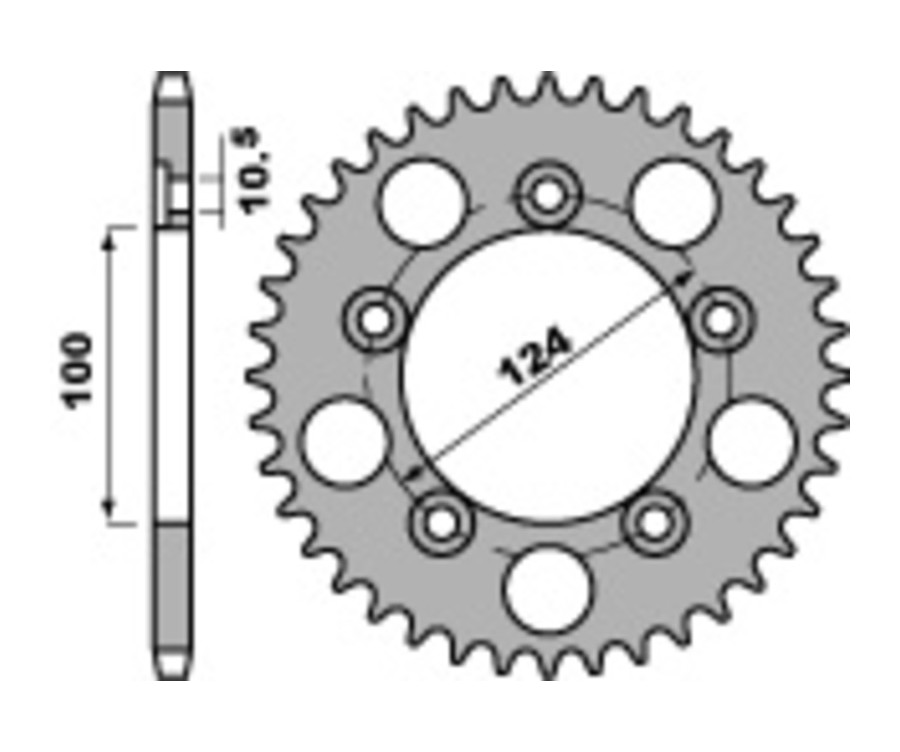 Couronne PBR acier C45 standard 4443 - 525