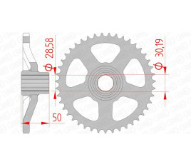 Couronne AFAM acier standard 35100 - 415 - 1074610001