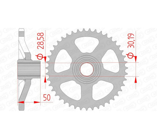 Couronne AFAM acier standard 35100 - 415 - 1074610001