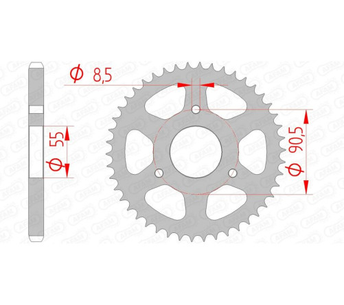 Couronne AFAM acier standard 80200 - 428 - 1074750001