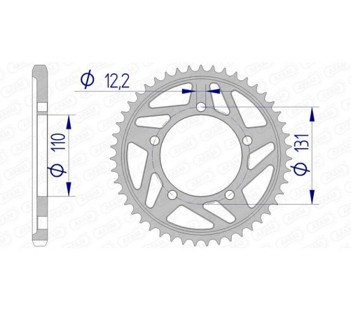 Couronne AFAM aluminium 165800 - 525 - 1074577006