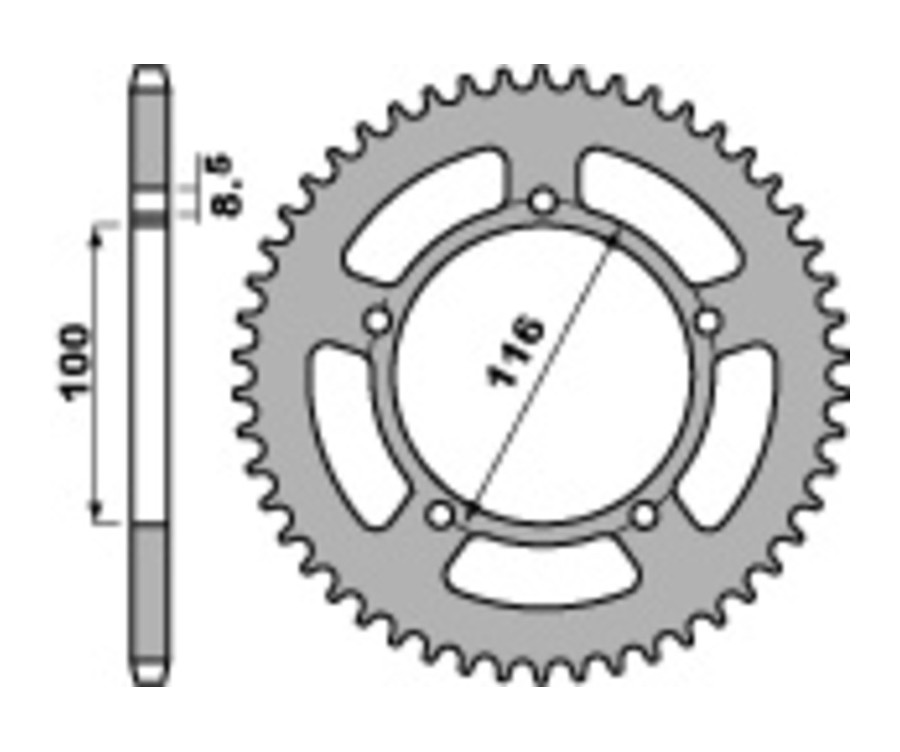 Couronne PBR acier C45 standard 464 - 420