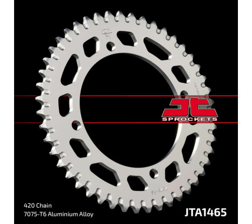 Couronne JT SPROCKETS aluminium ultra-light anti-boue 1465 - 420 - 1096561001