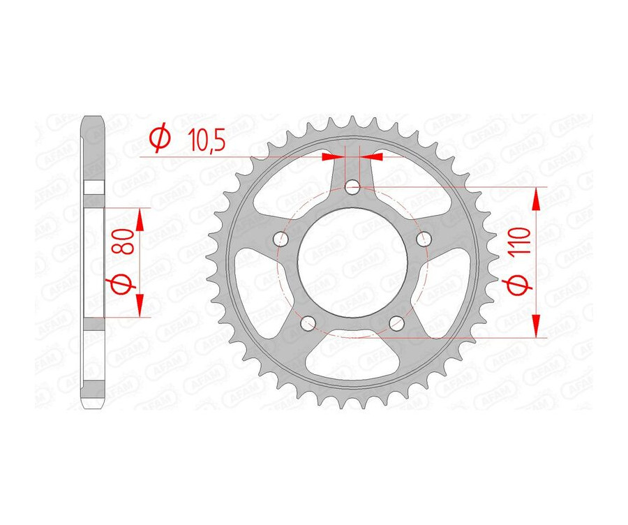 Couronne AFAM acier standard 10504 - 525