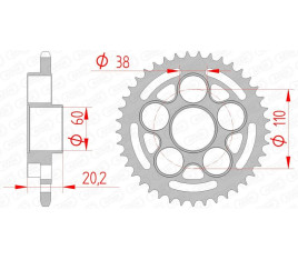 Couronne AFAM acier standard 50614 - 520