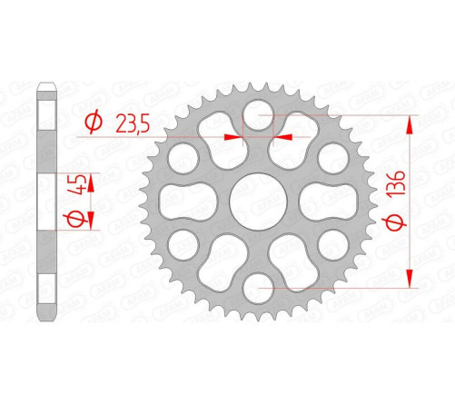 Couronne AFAM acier standard 12325 - 428 - 1074434001