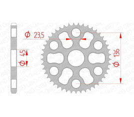 Couronne AFAM acier standard 12325 - 428