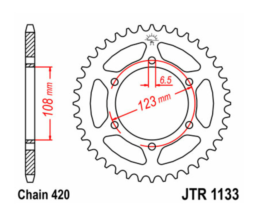 Couronne JT SPROCKETS acier standard 1133 - 420