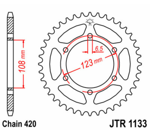 Couronne JT SPROCKETS acier standard 1133 - 420 - 1074878001