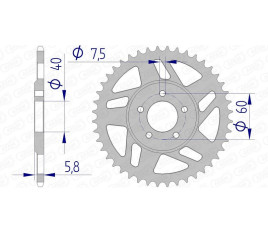 Couronne AFAM aluminium 72103 - 415 - 1074728001