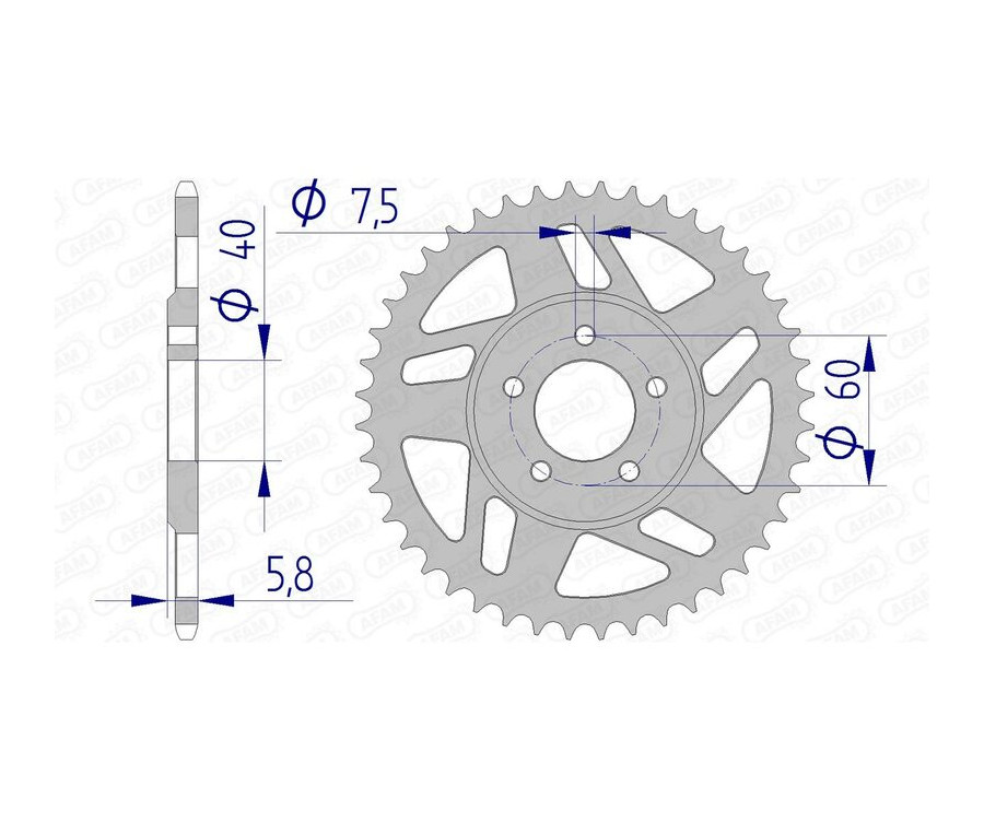 Couronne AFAM aluminium 72103 - 415