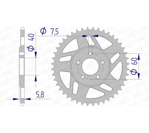 Couronne AFAM aluminium 72103 - 415 - 1074728001