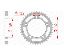 Couronne AFAM acier standard 14911 - 530 - 1074531001