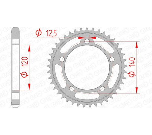 Couronne AFAM acier standard 14911 - 530 - 1074531001