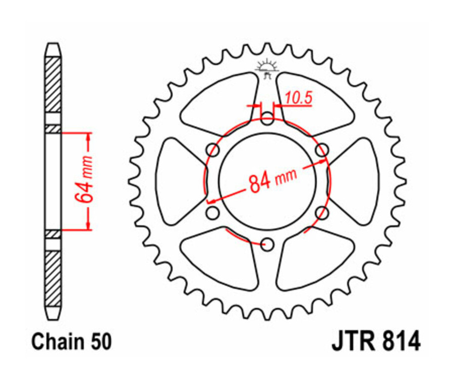 Couronne JT SPROCKETS acier standard 814 - 530