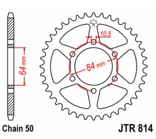 Couronne JT SPROCKETS acier standard 814 - 530 - 1075127001