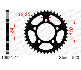 Couronne AFAM acier standard 10521 - 520 - 1096615001