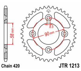 Couronne JT SPROCKETS acier standard 1213 - 420 - 1074885001