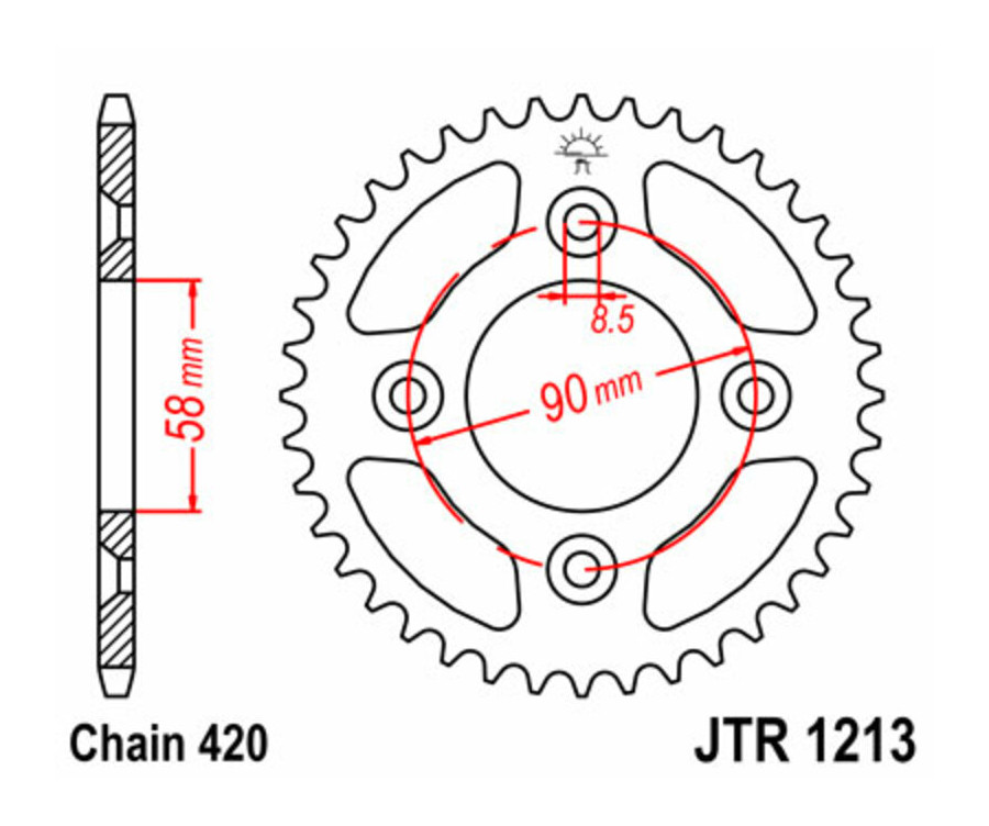 Couronne JT SPROCKETS acier standard 1213 - 420