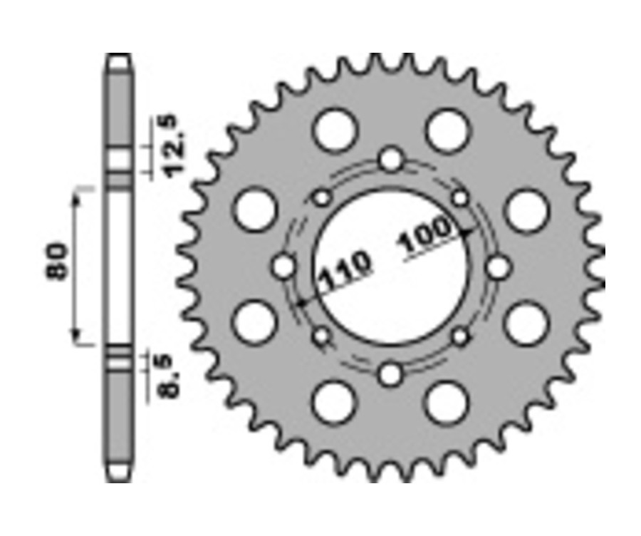 Couronne PBR acier C45 standard 333 - 630