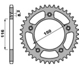 Couronne PBR acier C45 standard 4329 - 520 - 1075282001