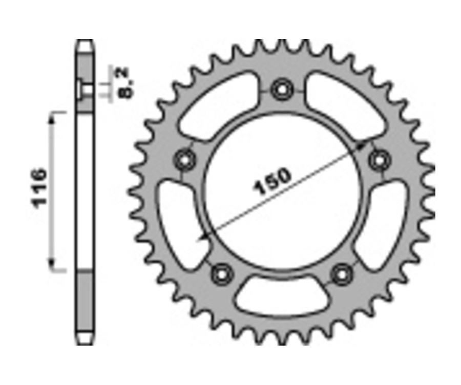 Couronne PBR acier C45 standard 4329 - 520