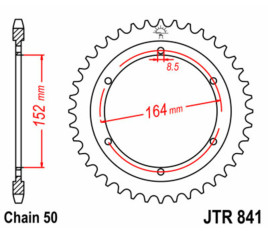 Couronne JT SPROCKETS acier standard 841 - 530 - 1075154001