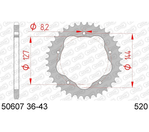 Couronne AFAM acier standard 50607 - 520 - 1074669004