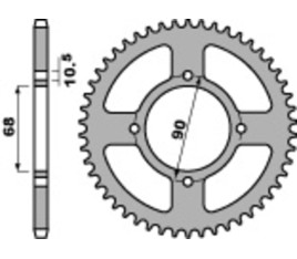 Couronne PBR acier C45 standard 256 - 520 - 1075251001