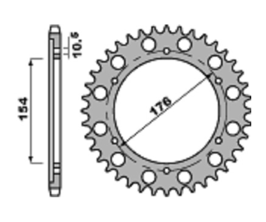 Couronne PBR acier C45 standard 4434 - 530