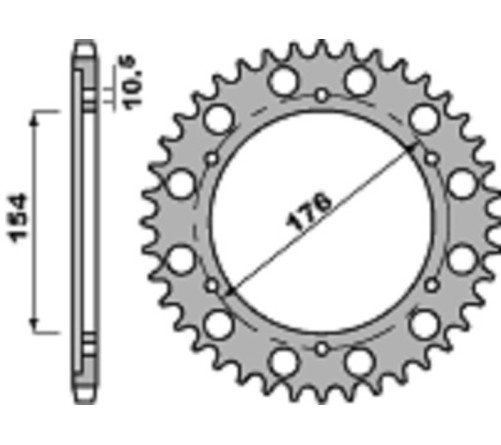 Couronne PBR acier C45 standard 4434 - 530 - 1075321001