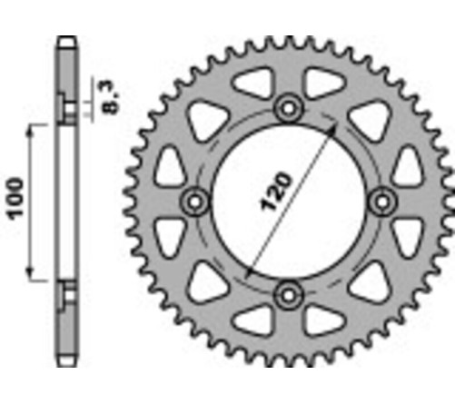 Couronne PBR acier standard 4453 - 420