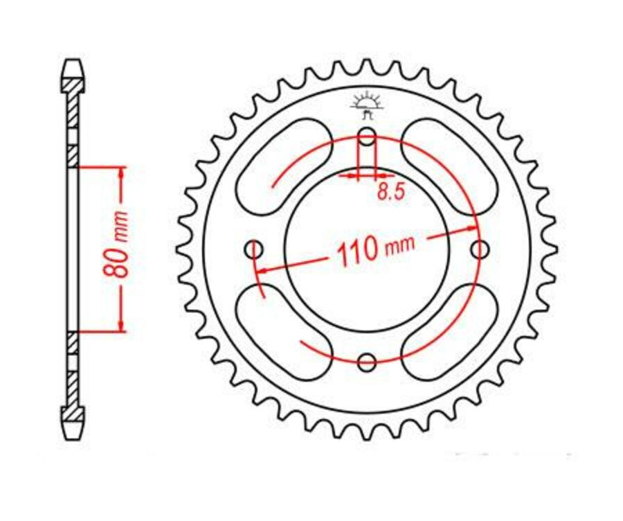 Couronne JT SPROCKETS acier standard 1219 - 428