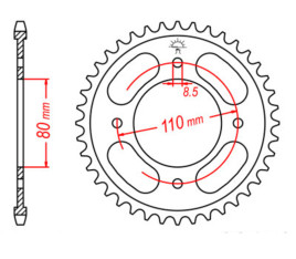 Couronne JT SPROCKETS acier standard 1219 - 428