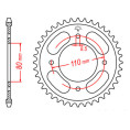 Couronne JT SPROCKETS acier standard 1219 - 428