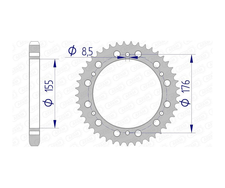 Couronne AFAM aluminium 87601 - 530