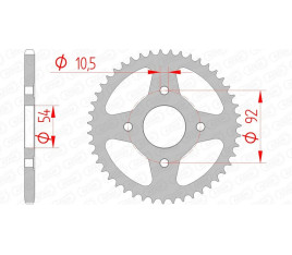 Couronne AFAM acier standard 12113 - 420 - 1074406001