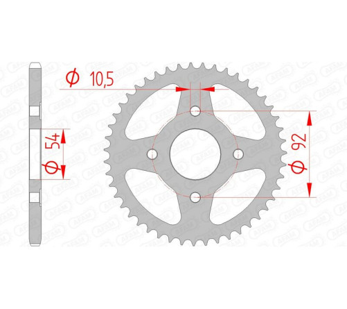 Couronne AFAM acier standard 12113 - 420 - 1074406001