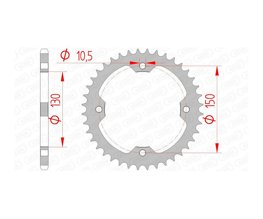 Couronne AFAM acier standard 92328 - 520